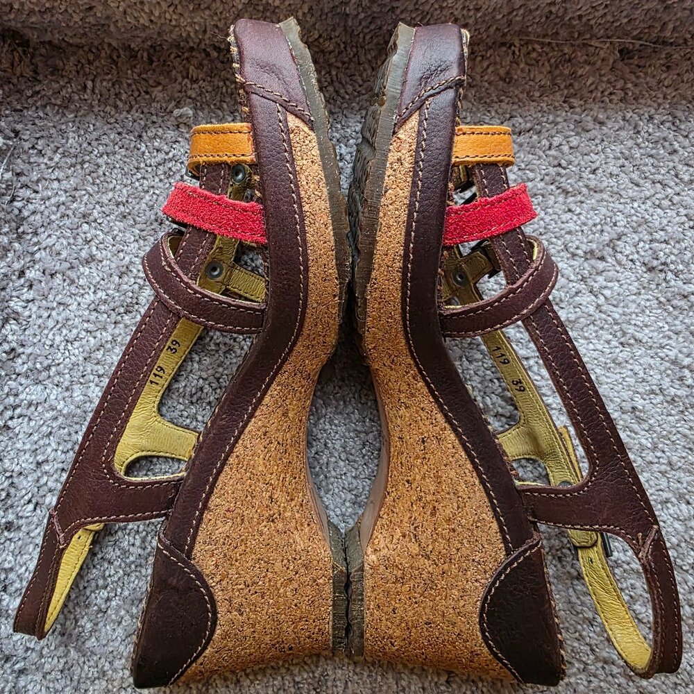 The Art Company cork wedge heel sandals